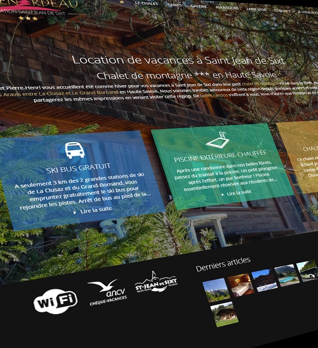 site vitrine B&B responsive