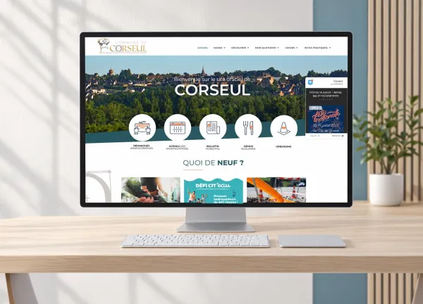 Site internet et logo de la mairie de Corseul
