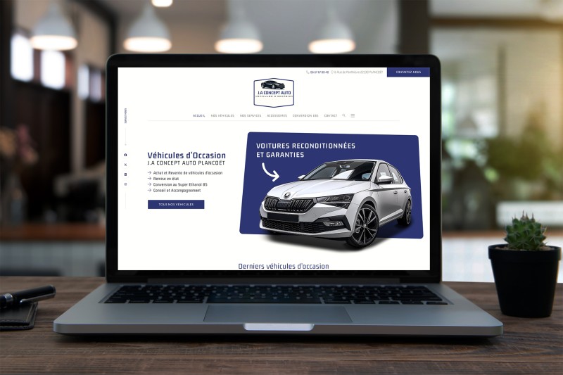 Site internet de J.A Concept Auto