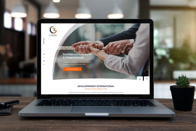 Site internet et logo de K Global Consulting